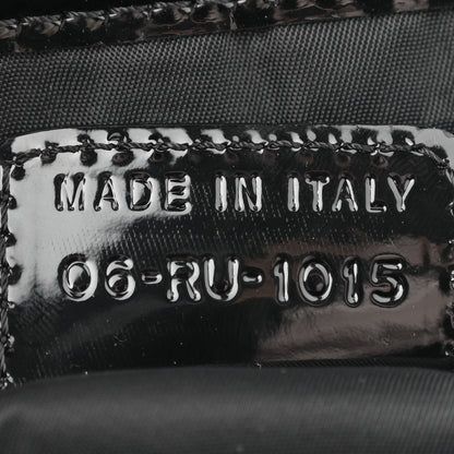 Christian Dior Monogram Patent Saddle Bag Black 7 of 11