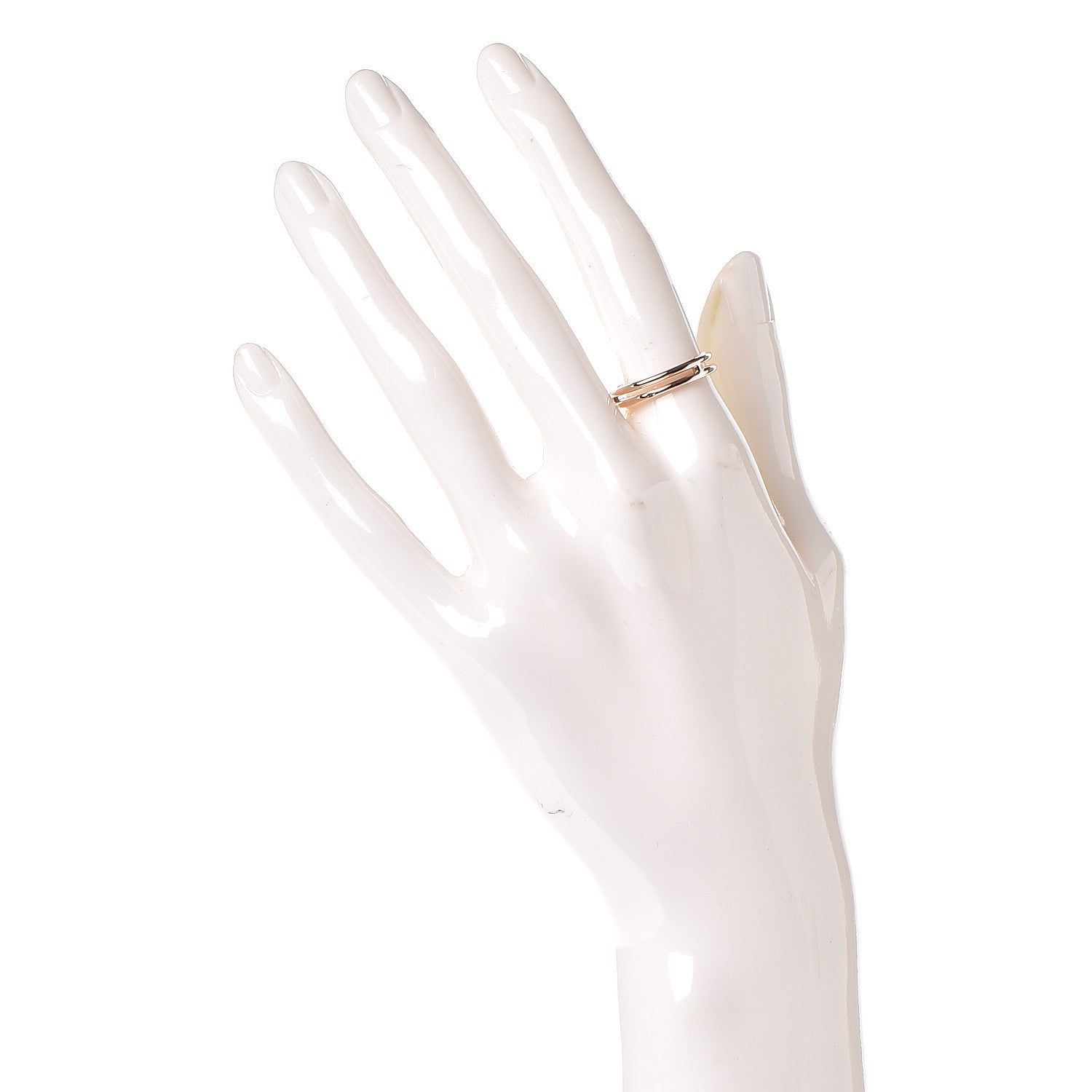 Hermes 18K Rose Gold Ariane Wedding Band Ring 54 7 2 of 5