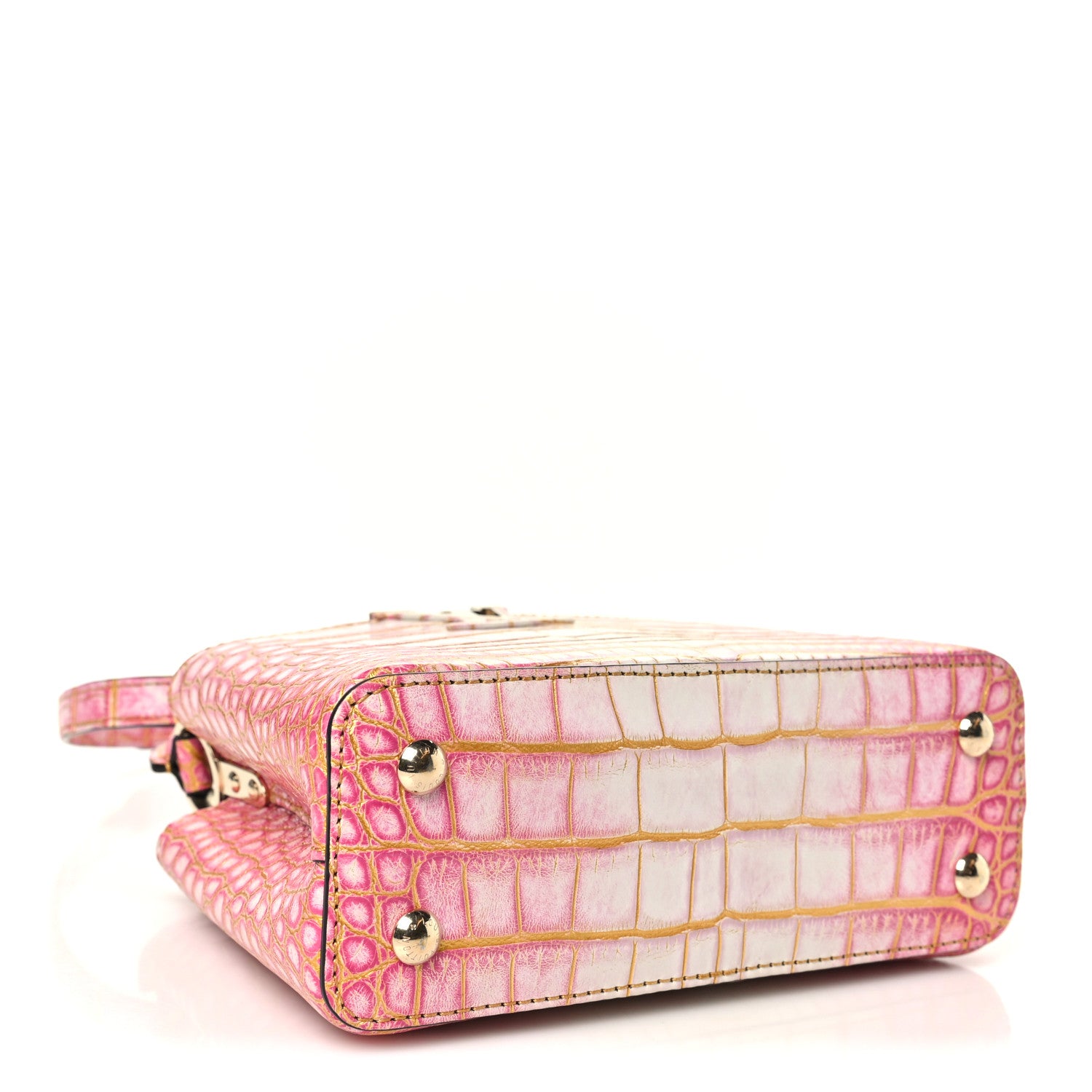 Louis Vuitton Crocodile Mini Capucines Sahara Rose 4 of 9