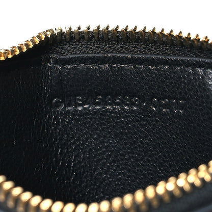Saint Laurent Calfskin 5 Fragments Zip Pouch Card Holder Black 7 of 8