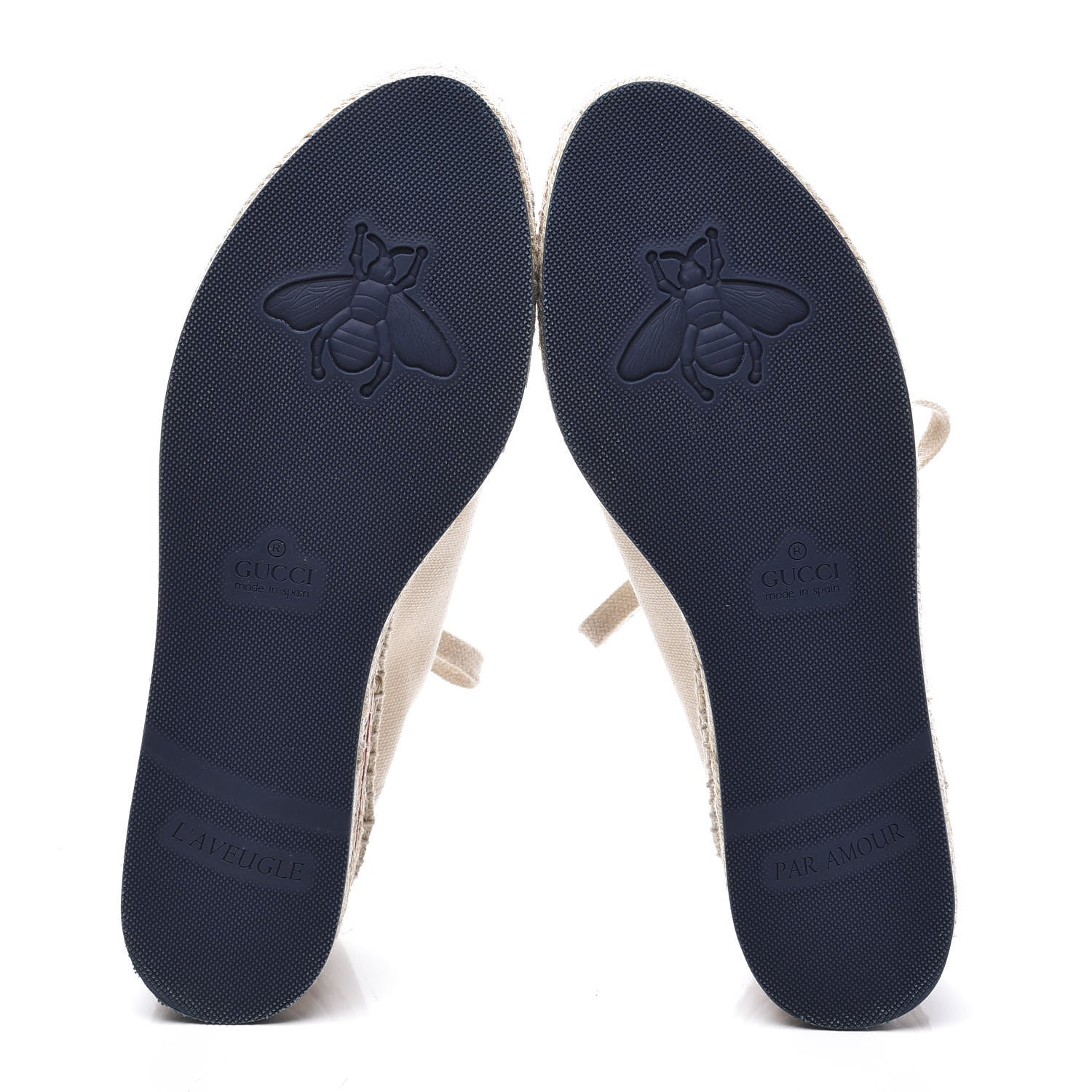 Gucci Canvas Logo Lace-Up Platform Espadrilles 36 Greggio Grege 6 of 11