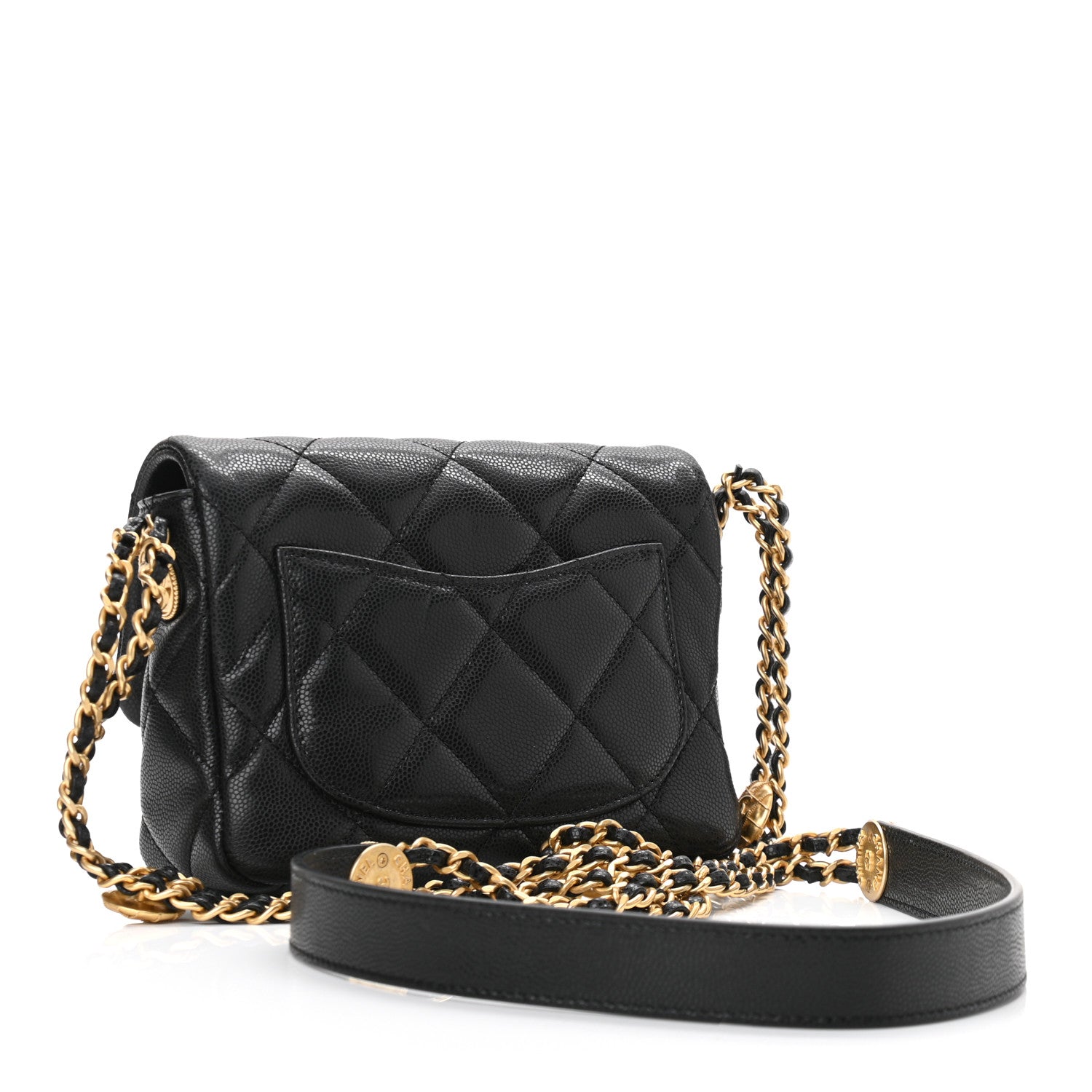 Chanel Caviar Quilted Mini Twist Your Buttons Flap Black 3 of 11
