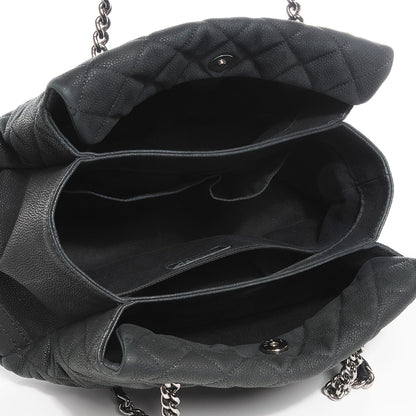 Chanel Iridescent Caviar Quilted Lady Pearly Tote Black 5 of 7