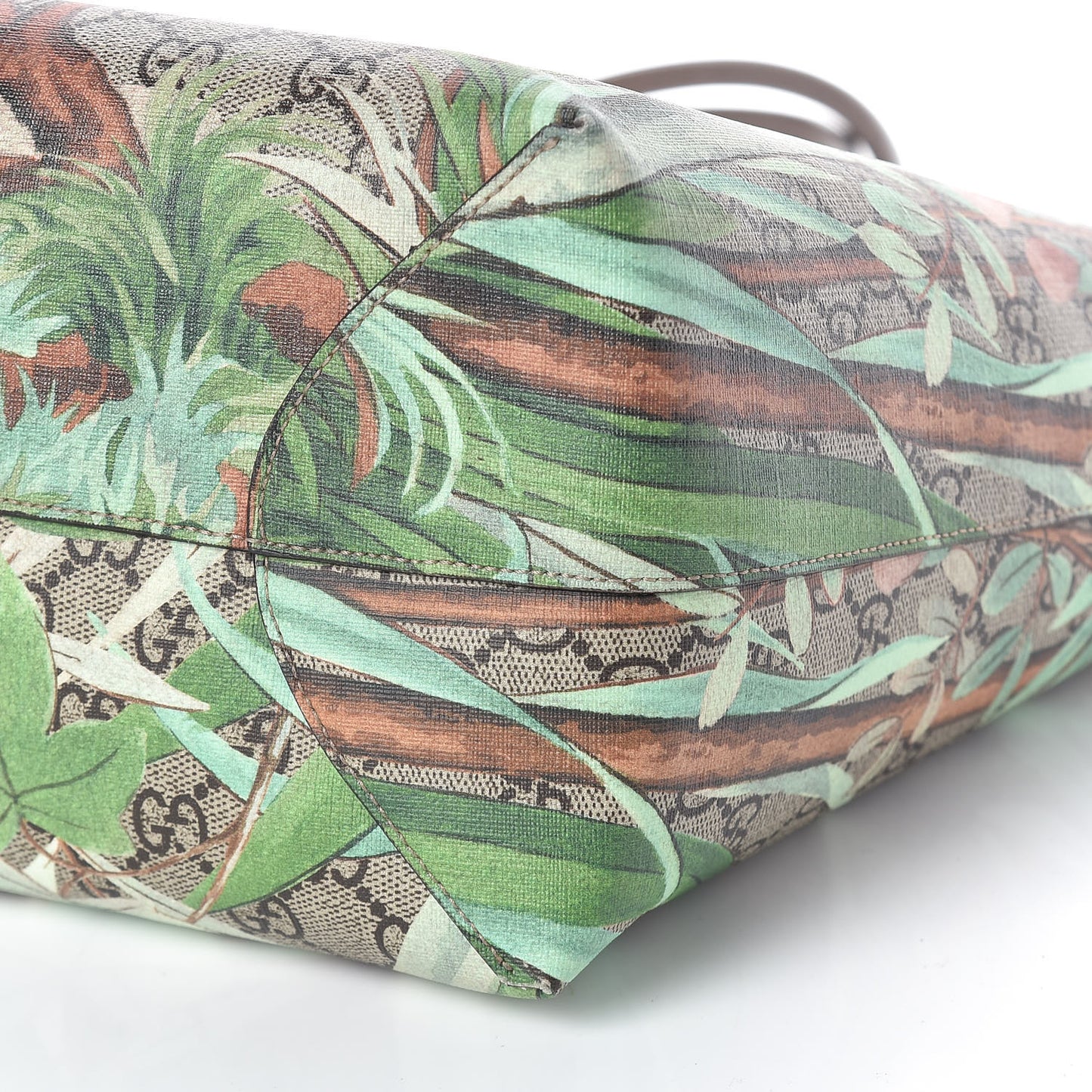 GG Supreme Monogram Tian Large Shopping Tote Beige Multicolor New Acero