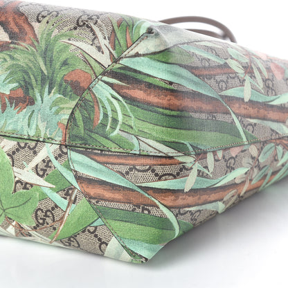 Gucci GG Supreme Monogram Tian Large Shopping Tote Beige Multicolor New Acero 10 of 12