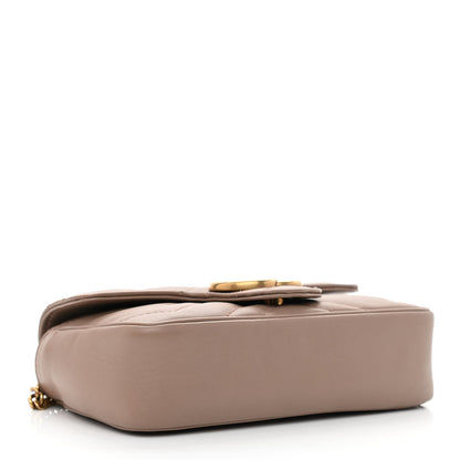 Gucci Calfskin Matelasse Super Mini GG Marmont Shoulder Bag Porcelain Rose 4 of 10