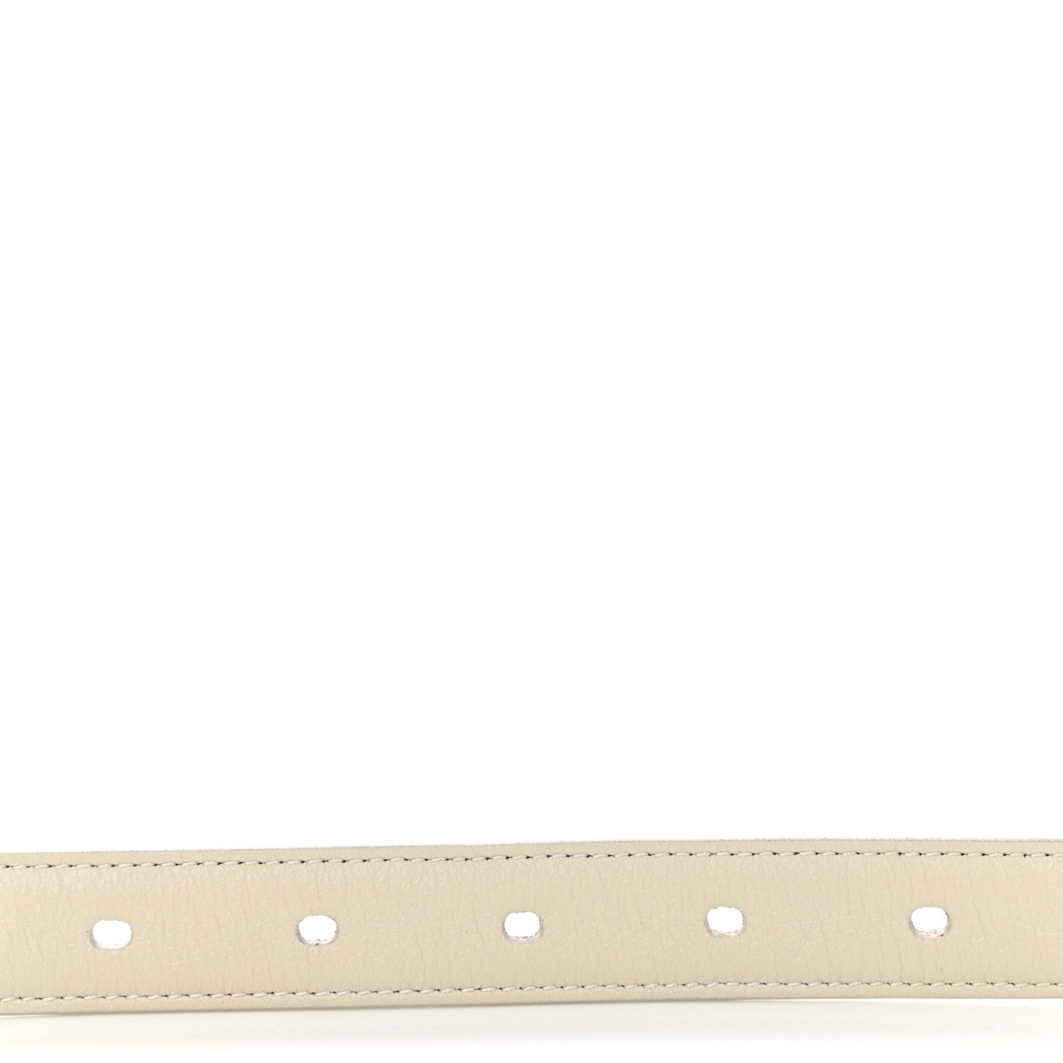 Saint Laurent Smooth Calfskin Monogram Square Buckle Belt 75 30 White 5 of 6