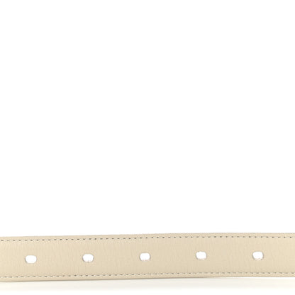 Saint Laurent Smooth Calfskin Monogram Square Buckle Belt 75 30 White 5 of 6