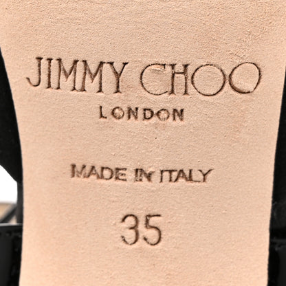 Jimmy Choo Satin Lorina 100 Sandals 35 Black 8 of 9