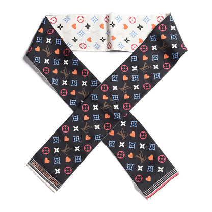 Louis Vuitton Silk Game On Bandeau Black White 1 of 3