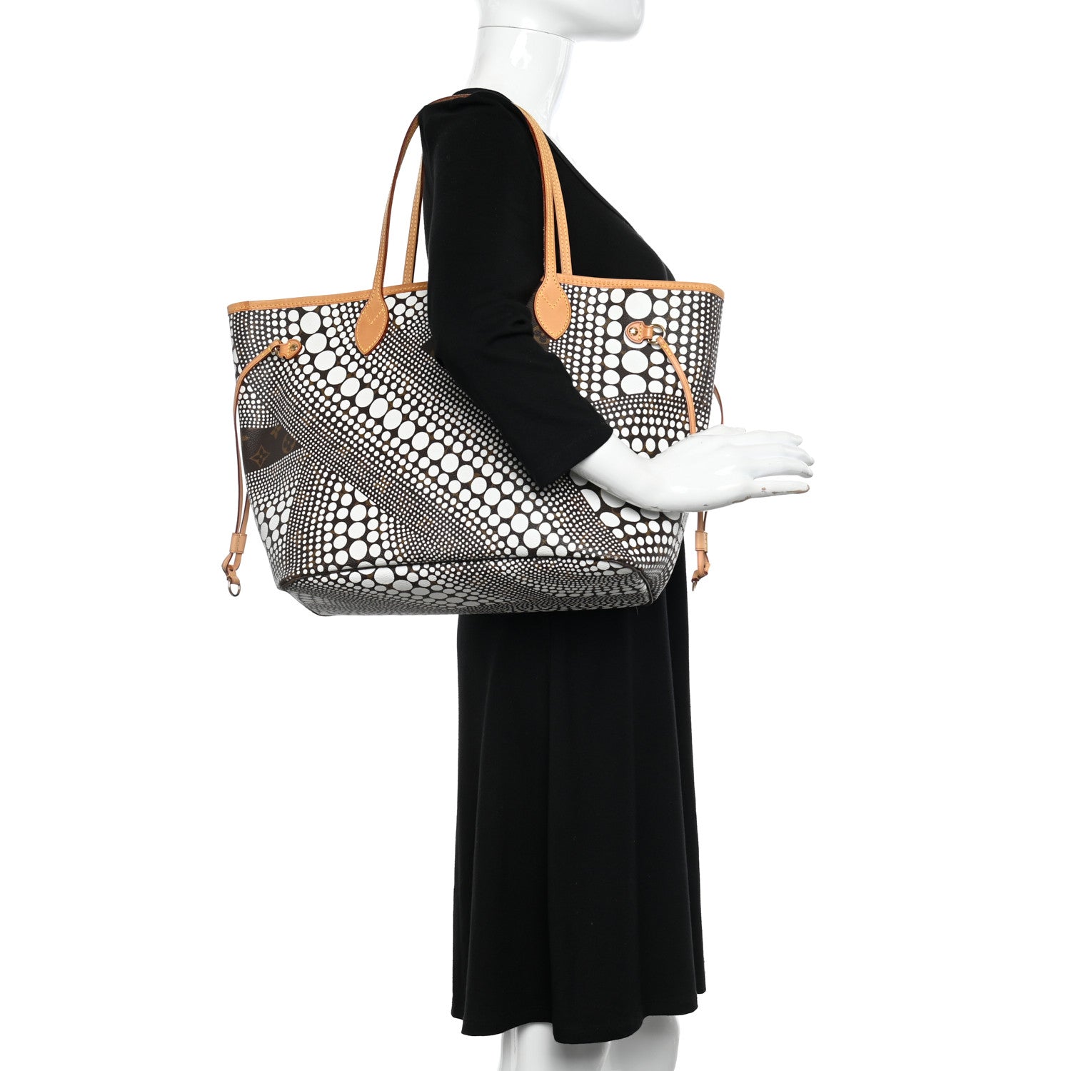 Louis Vuitton Monogram Kusama Waves Neverfull MM White 2 of 10