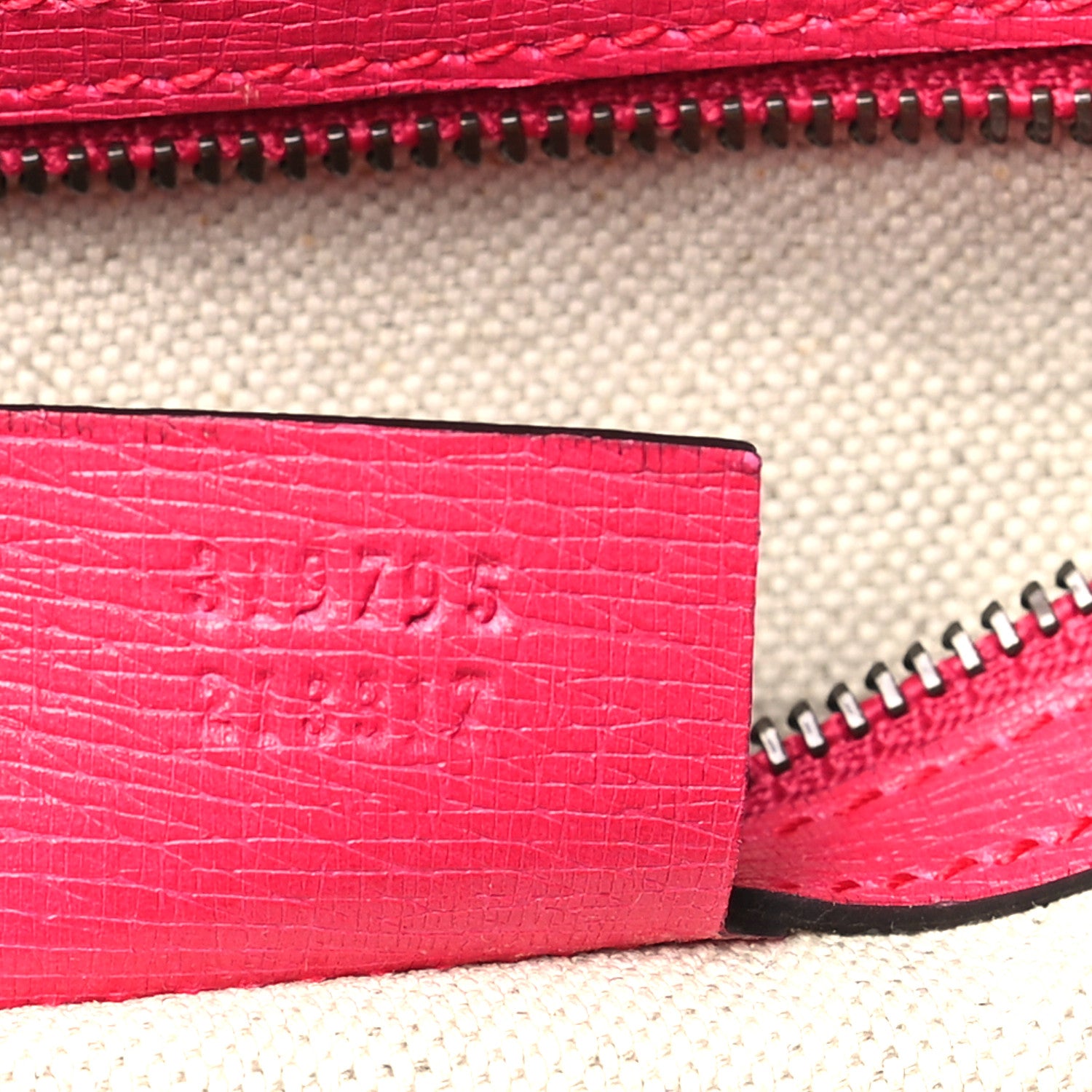 Gucci Textured Calfskin Medium Bright Bit Tote Shocking Pink 7 of 9