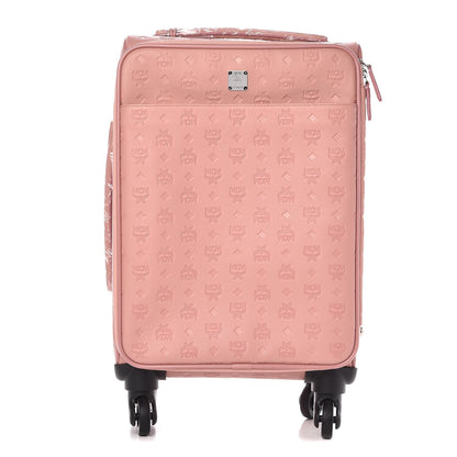 MCM Calfskin Ottomar Monogram Rolling Luggage Pink 1 of 8