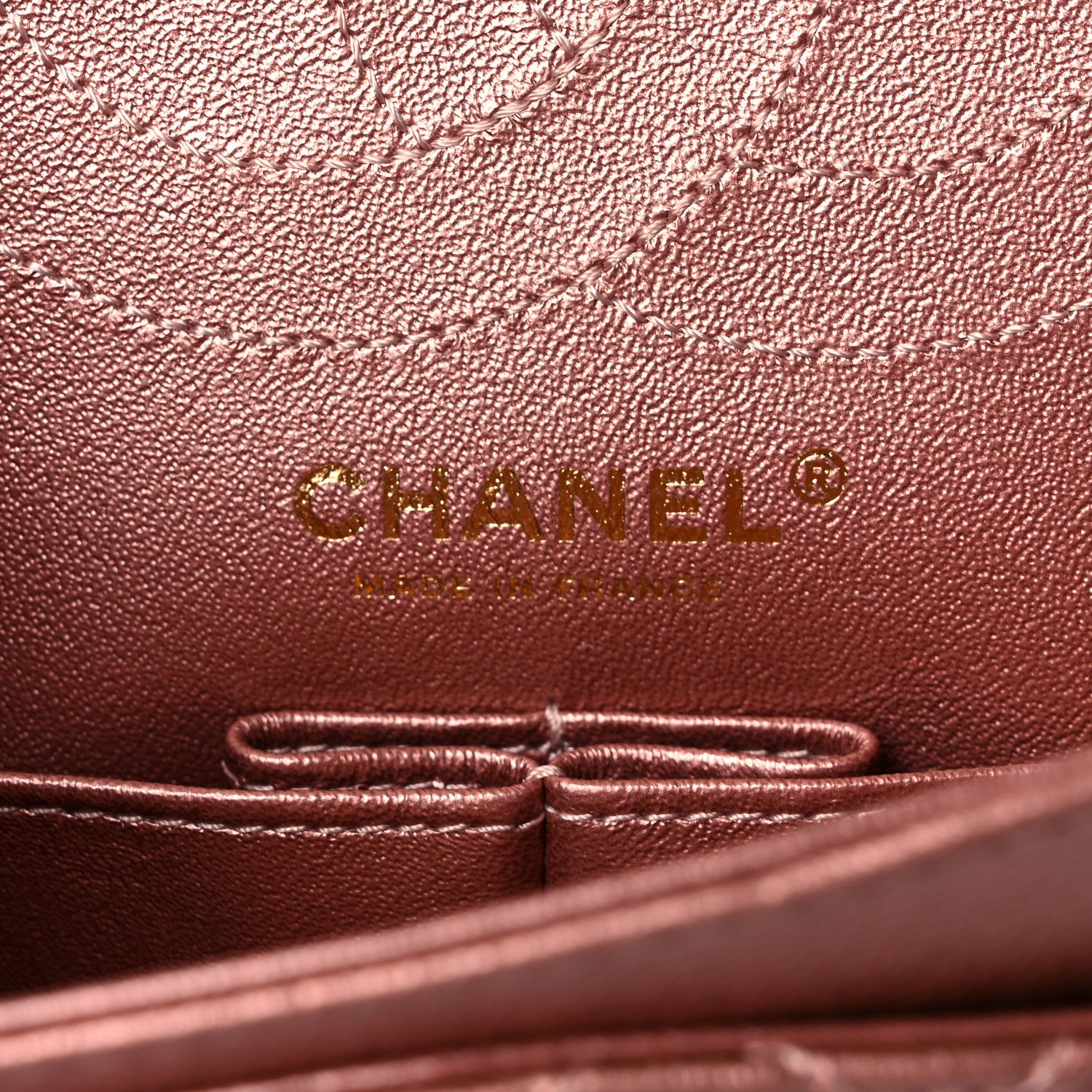 Chanel Metallic Grained Calfskin Quilted 2.55 Reissue 225 Flap Copper Pink 6 of 11