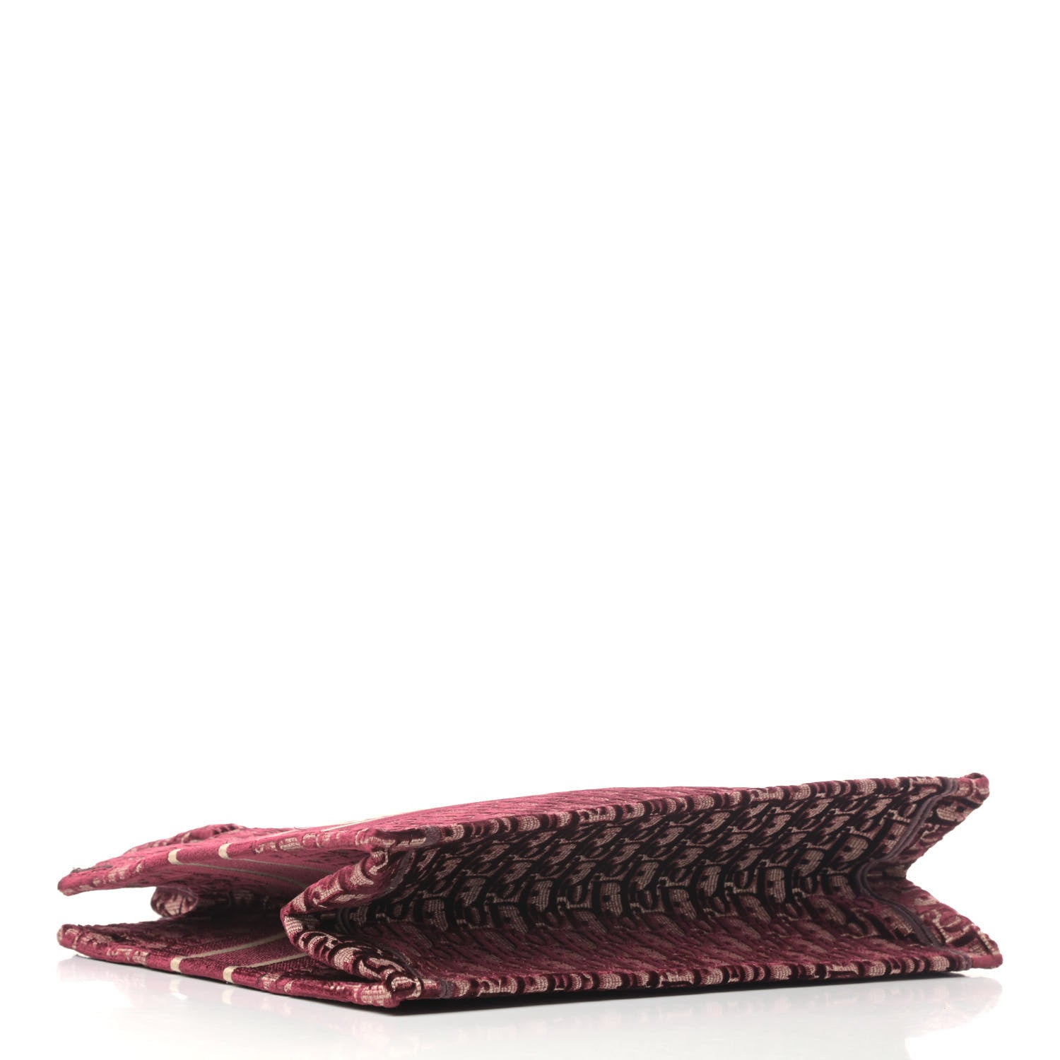 Christian Dior Oblique Velvet Medium Book Tote Burgundy 3 of 4