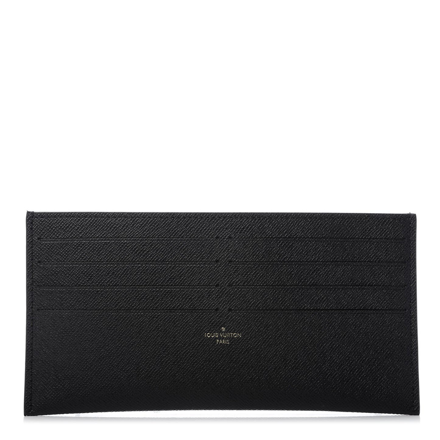 Calfskin Felicie Chain Wallet Card Holder Insert Black