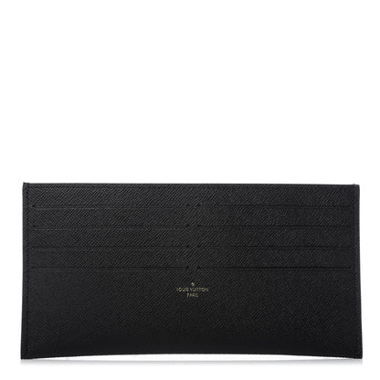 Louis Vuitton Calfskin Felicie Chain Wallet Card Holder Insert Black 1 of 6
