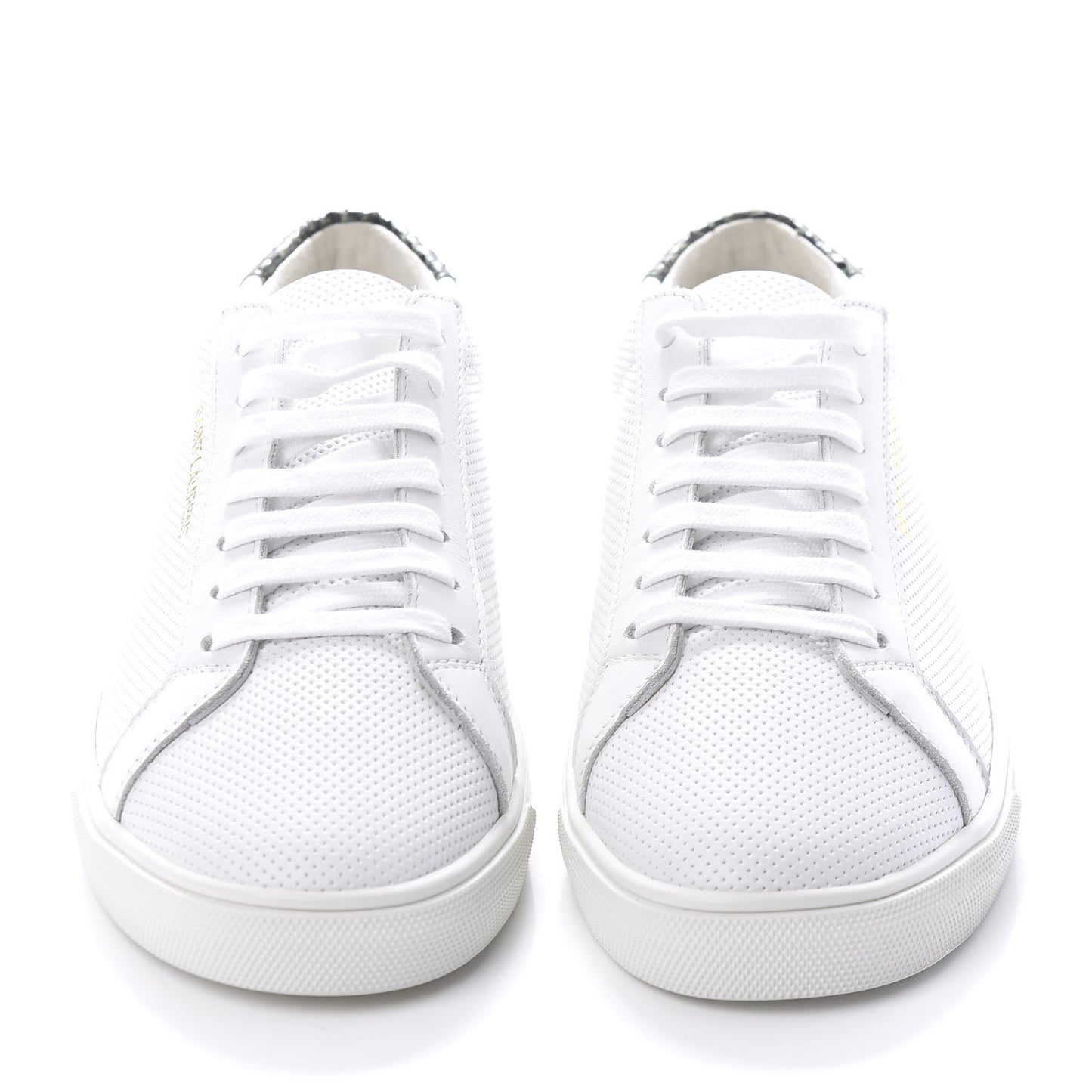 Perforated Calfskin Andy Low Top Sneakers 39 White