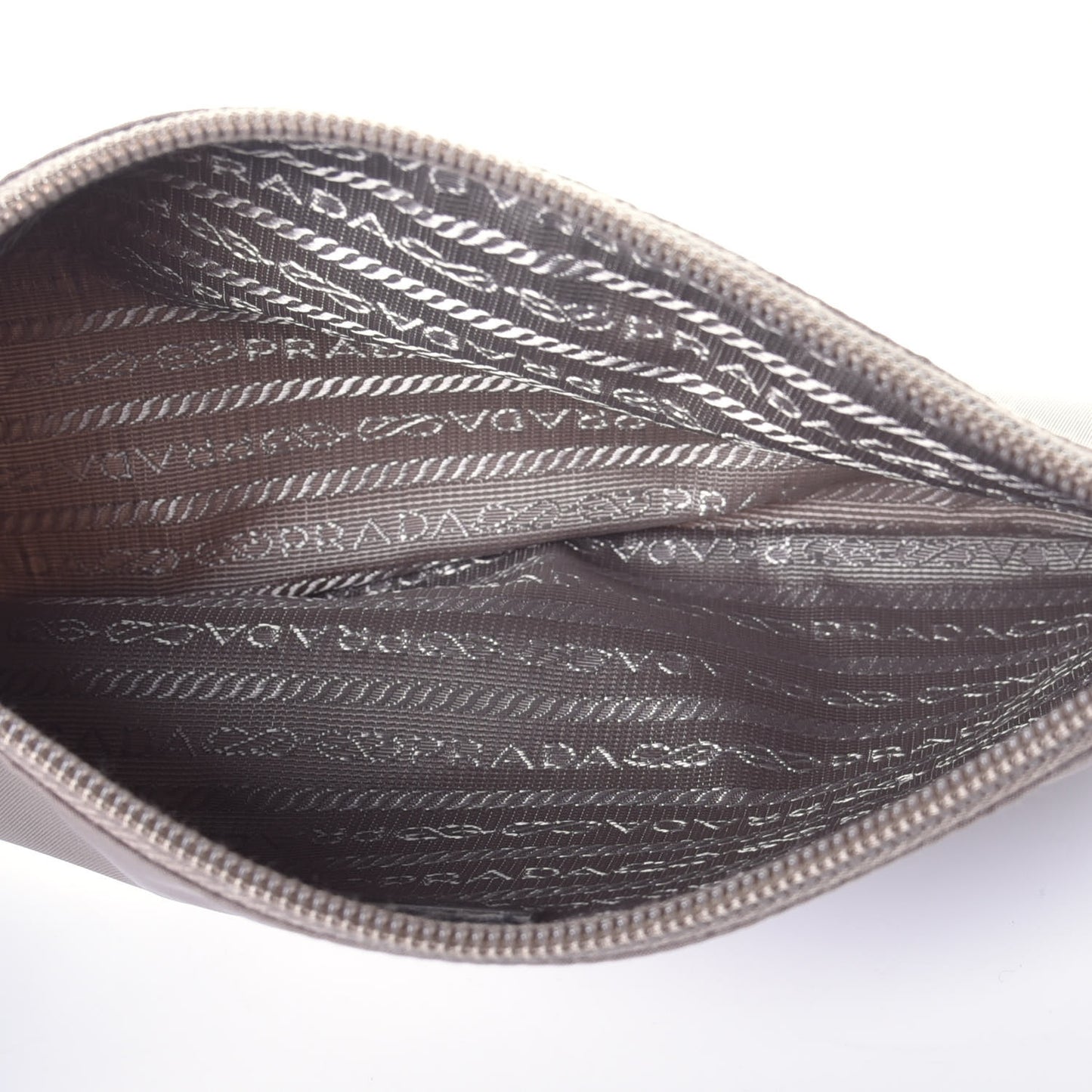 Tessuto Nylon Saffiano Wristlet Argilla