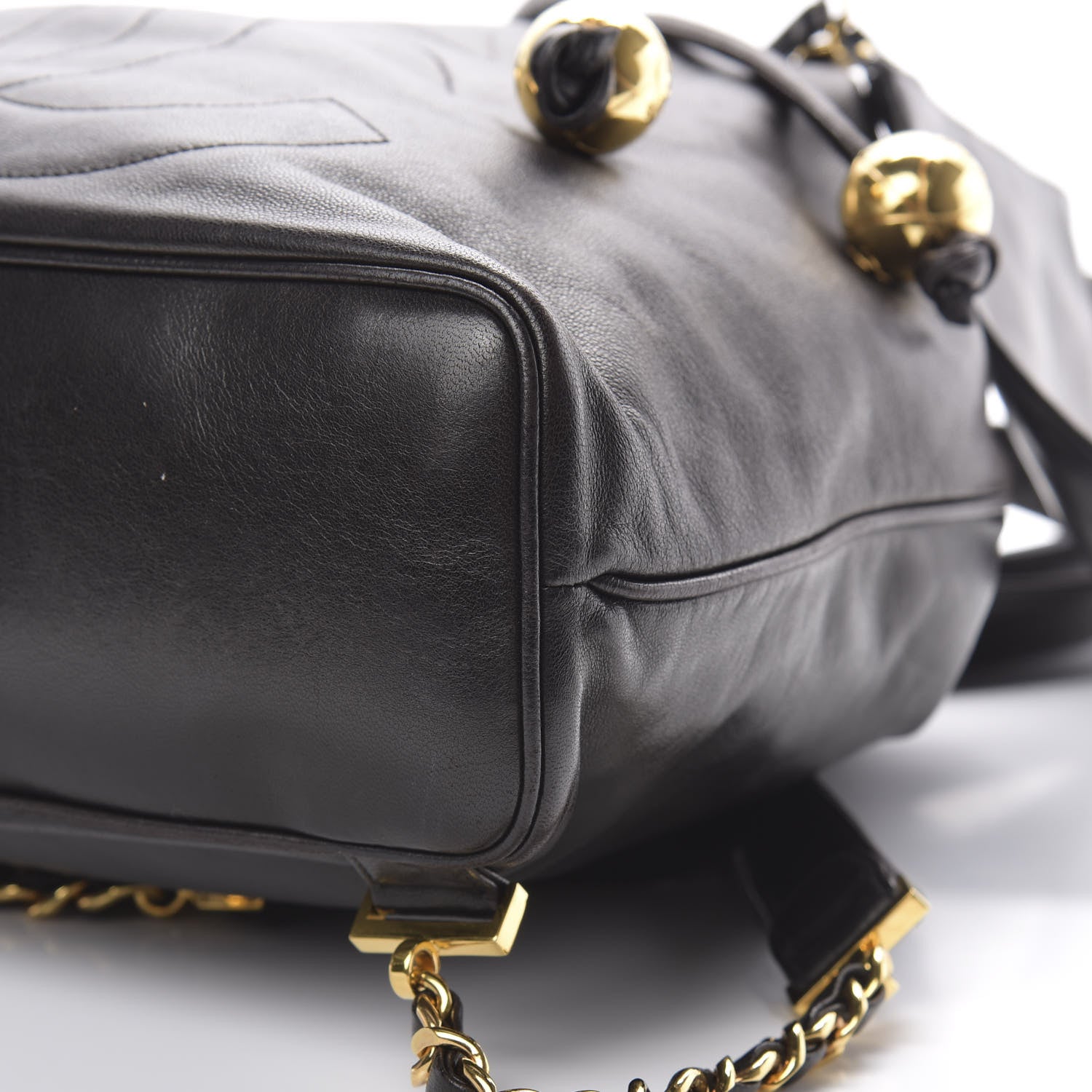 Chanel Lambskin CC Drawstring Backpack Black 11 of 14