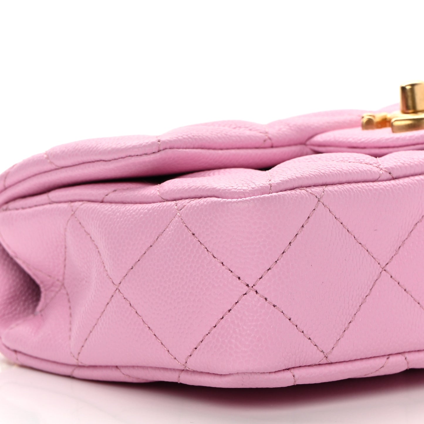 Caviar Quilted Mini Rectangular Sweetheart Flap Lilac