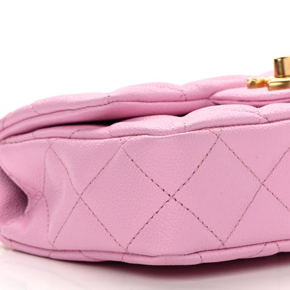 Chanel Caviar Quilted Mini Rectangular Sweetheart Flap Lilac 9 of 11