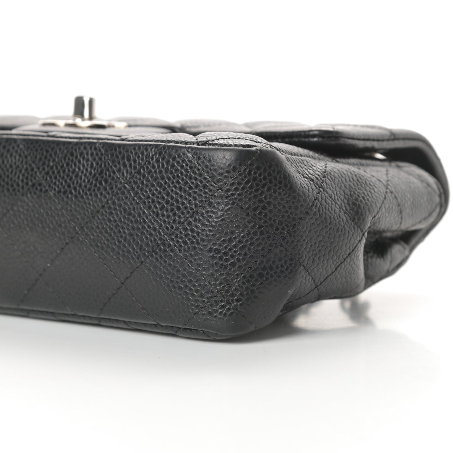 Caviar Quilted Mini Rectangular Flap Black