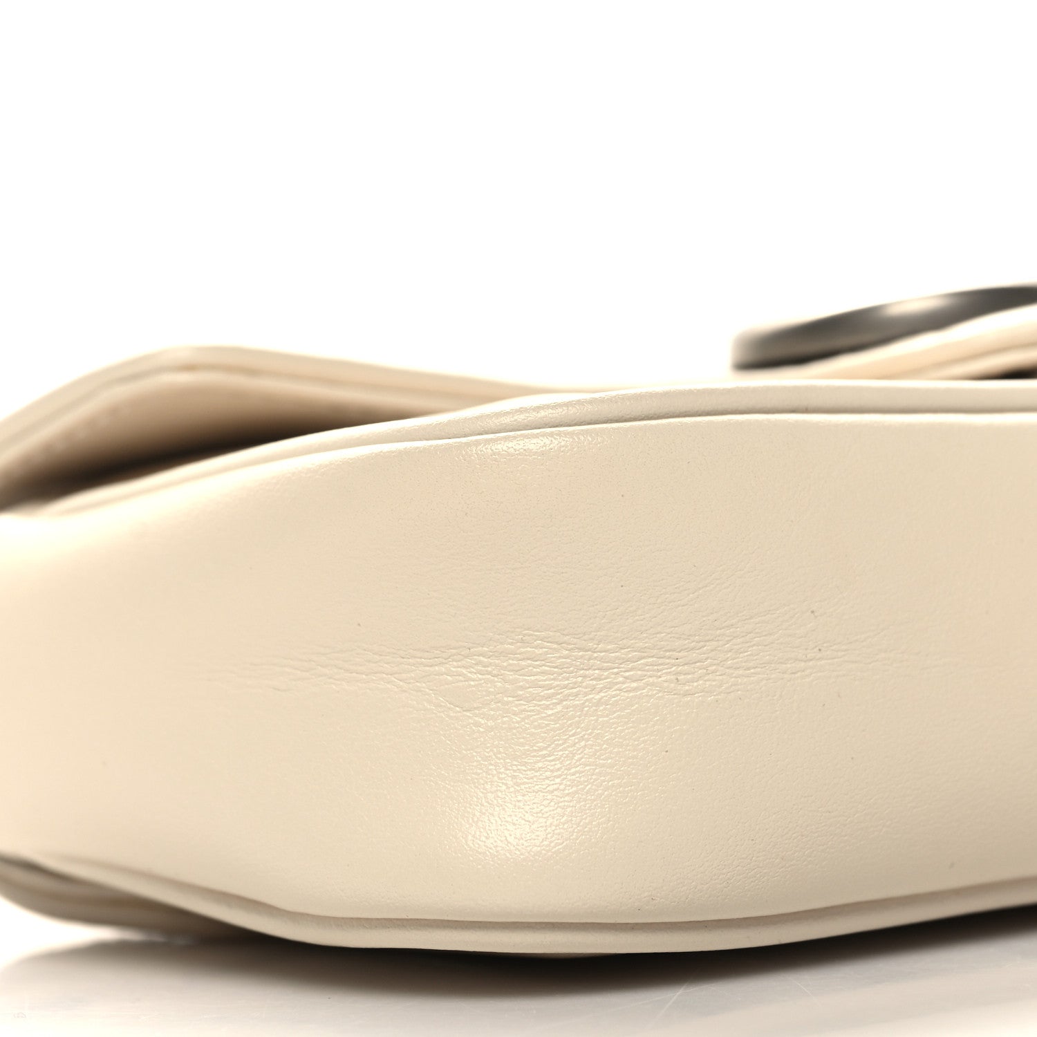 Gucci Calfskin Matelasse Aria Super Mini GG Marmont Shoulder Bag Mystic White 9 of 11