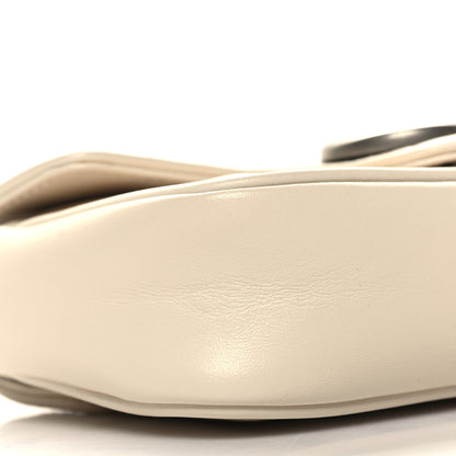 Gucci Calfskin Matelasse Aria Super Mini GG Marmont Shoulder Bag Mystic White 9 of 11