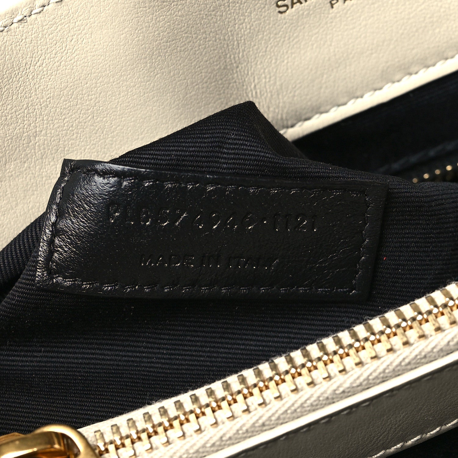 Saint Laurent Calfskin Y Quilted Monogram Medium Loulou Chain Satchel Blanc Vintage 7 of 10