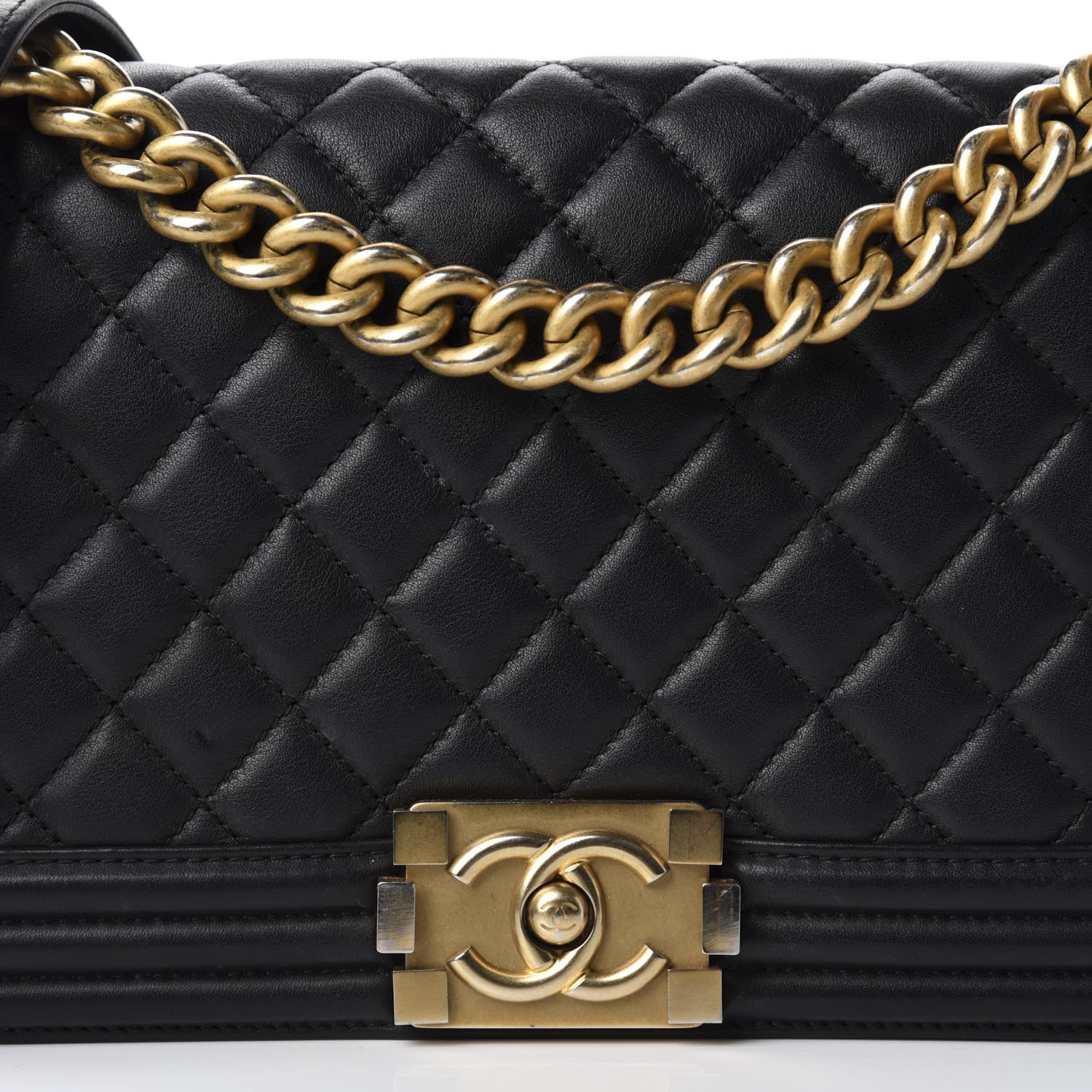 Chanel Calfskin Quilted Medium Boy Flap Black 16 of 16
