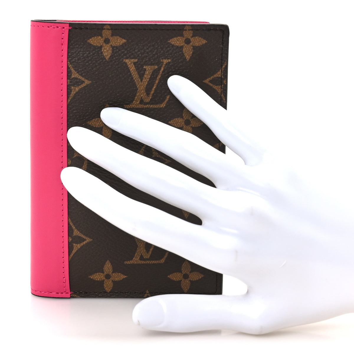 Monogram Macassar Passport Cover Fuchsia