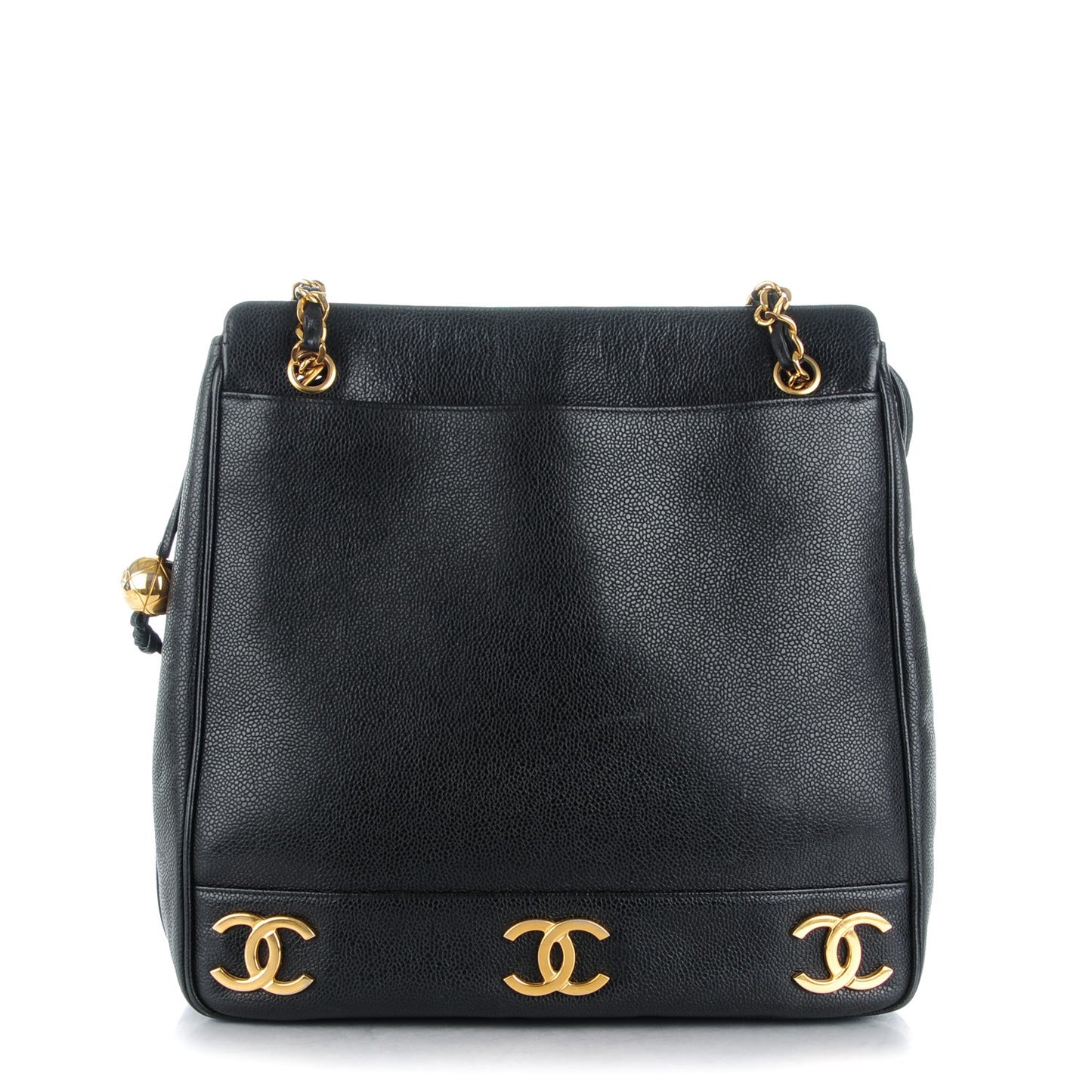Caviar CC Shoulder Bag Black