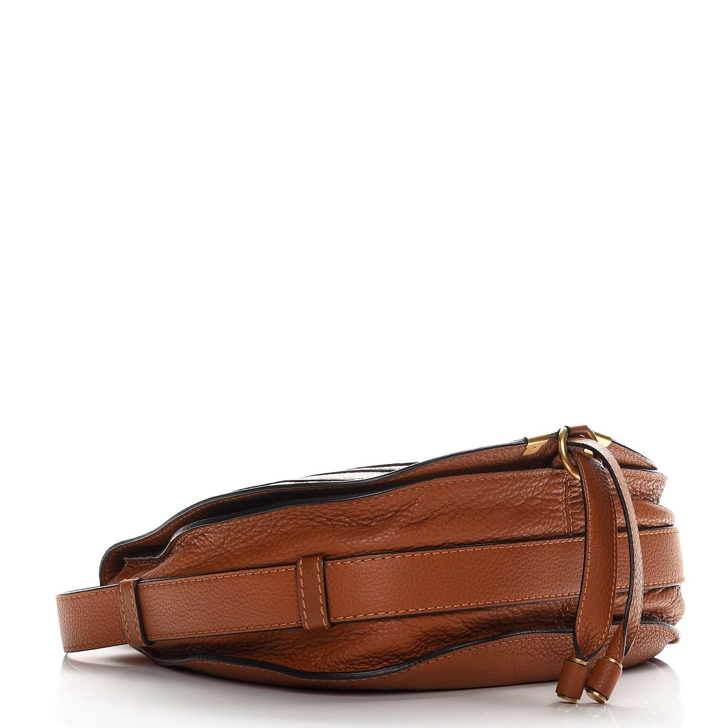 Calfskin Medium Marcie Round Crossbody Bag Tan