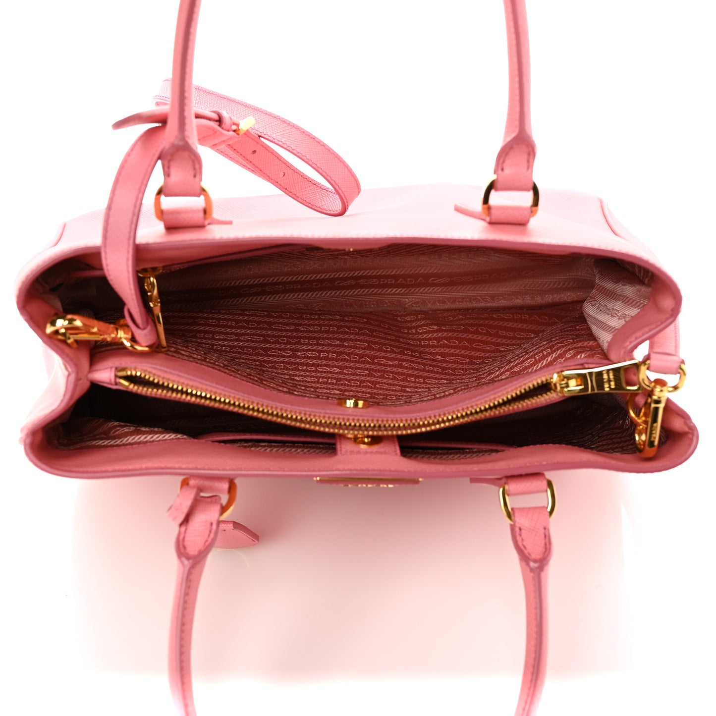 Saffiano Medium Galleria Double Zip Tote Geranio