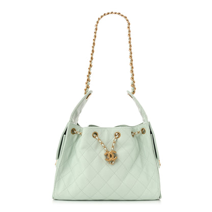 Chanel Caviar Quilted Small Chanel 25 Handbag Light Green 1 of 10