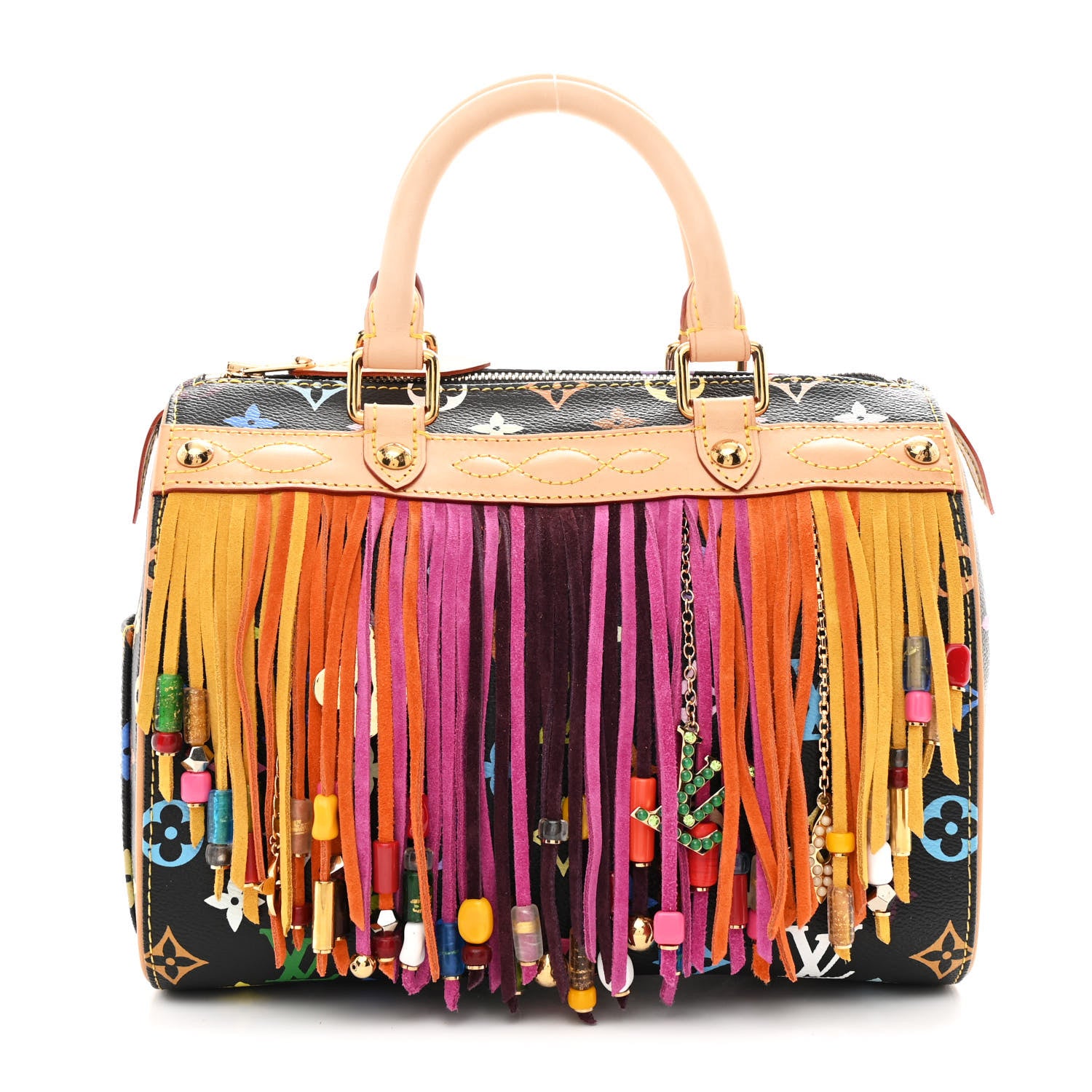 Louis Vuitton Monogram Multicolor Fringe Speedy 25 Black 1 of 11