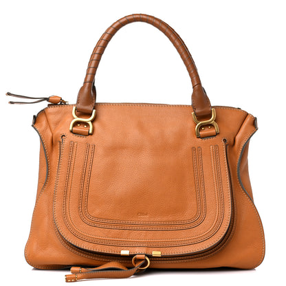 Chloe Calfskin Medium Marcie Satchel Brown Sugar 1 of 18