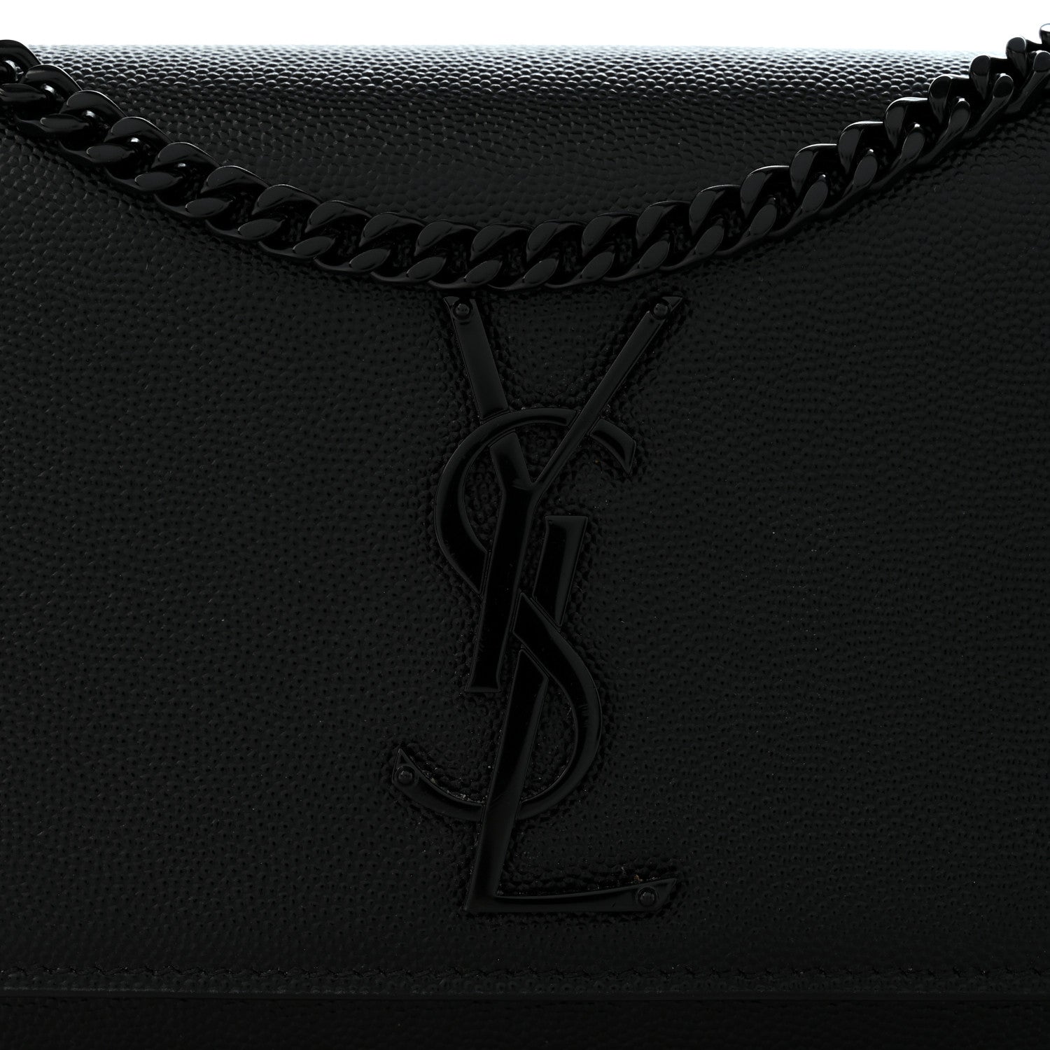 Saint Laurent Grain De Poudre Small Monogram Monochrome Kate Satchel Black 12 of 12