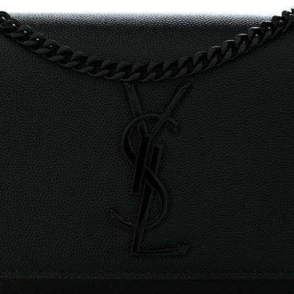 Saint Laurent Grain De Poudre Small Monogram Monochrome Kate Satchel Black 12 of 12