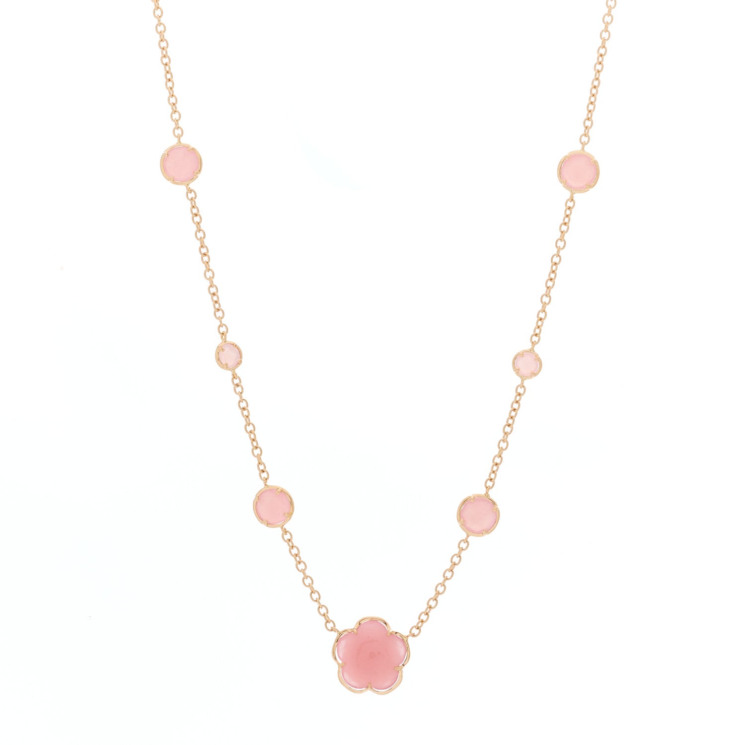 Pasquale Bruni 18K Rose Gold Pink Chalcedony Bon Ton Necklace 1 of 5