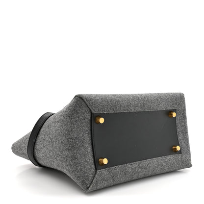 Celine Felt Smooth Calfskin Mini Belt Bag Grey Black 4 of 12