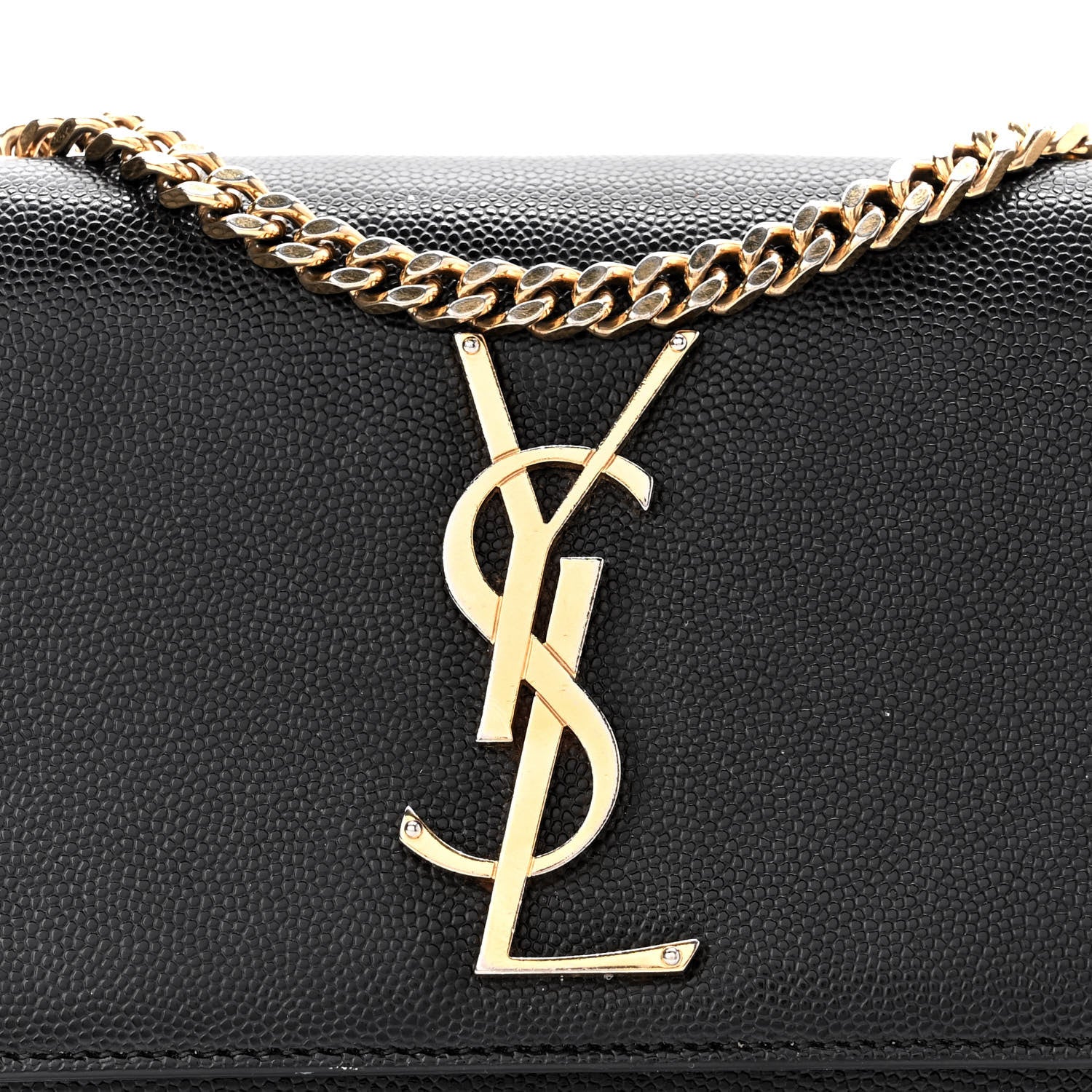 Saint Laurent Grain De Poudre Small Monogram Kate Satchel Black 6 of 9