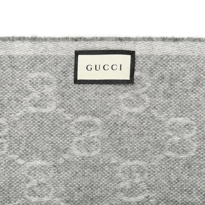 Gucci Wool Angora Monogram Web New Nikky Scarf Zinc Blue 3 of 4
