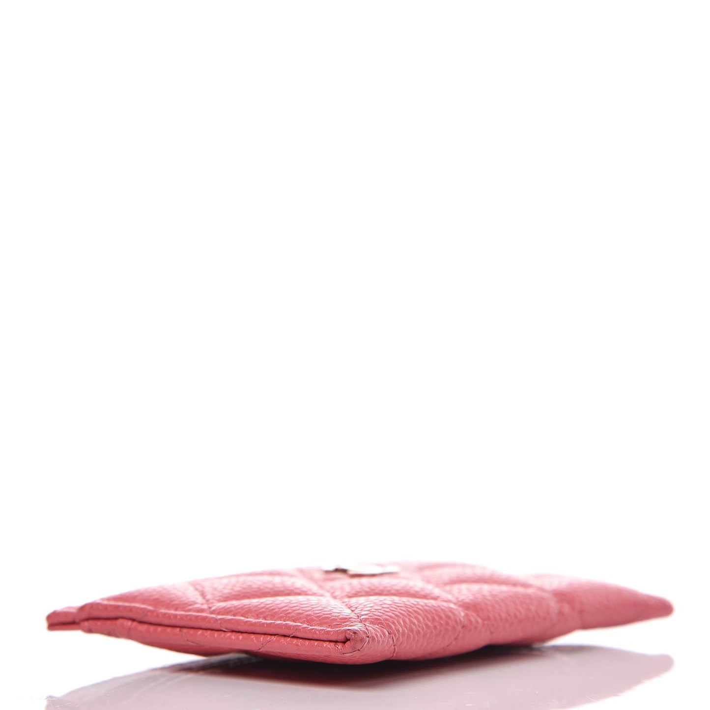 Caviar Quilted Card Holder Pink
