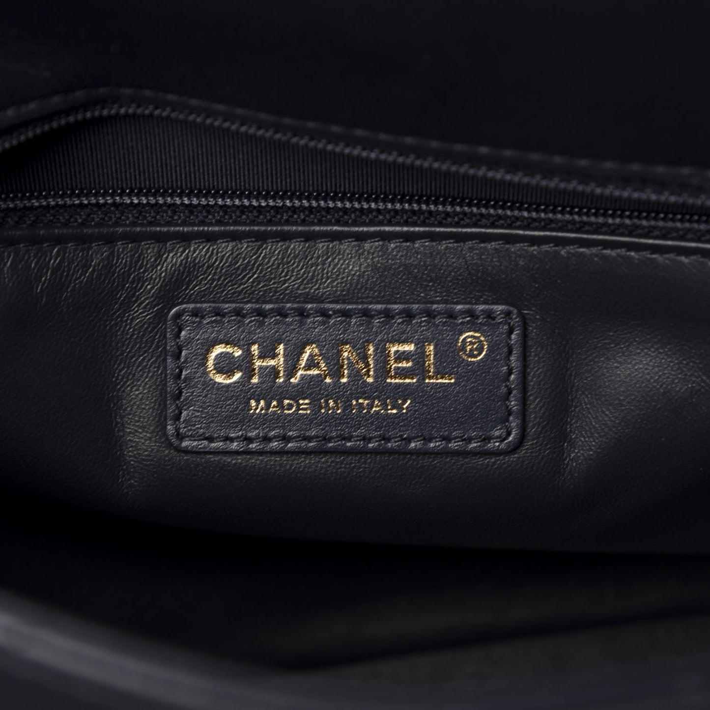 Lambskin Quilted Easy Carry Flap Navy
