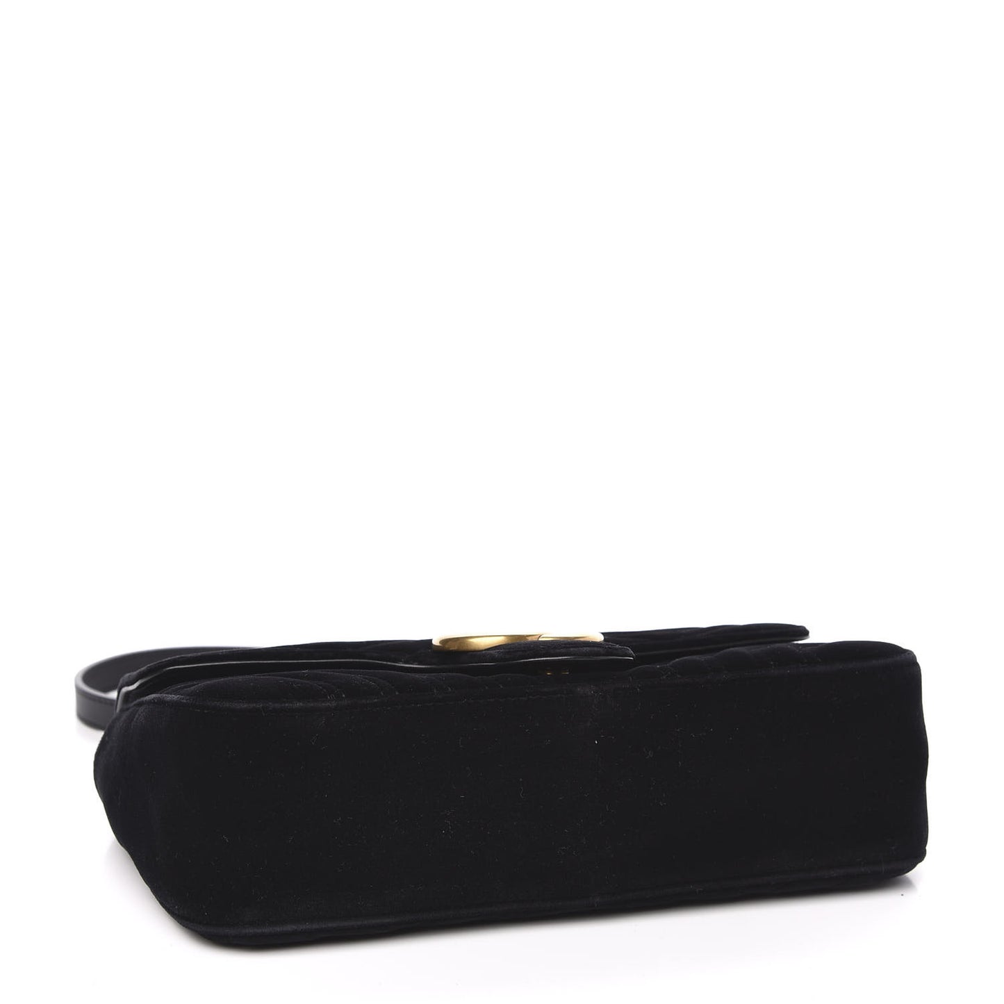 Velvet Matelasse Small GG Marmont Shoulder Bag Black