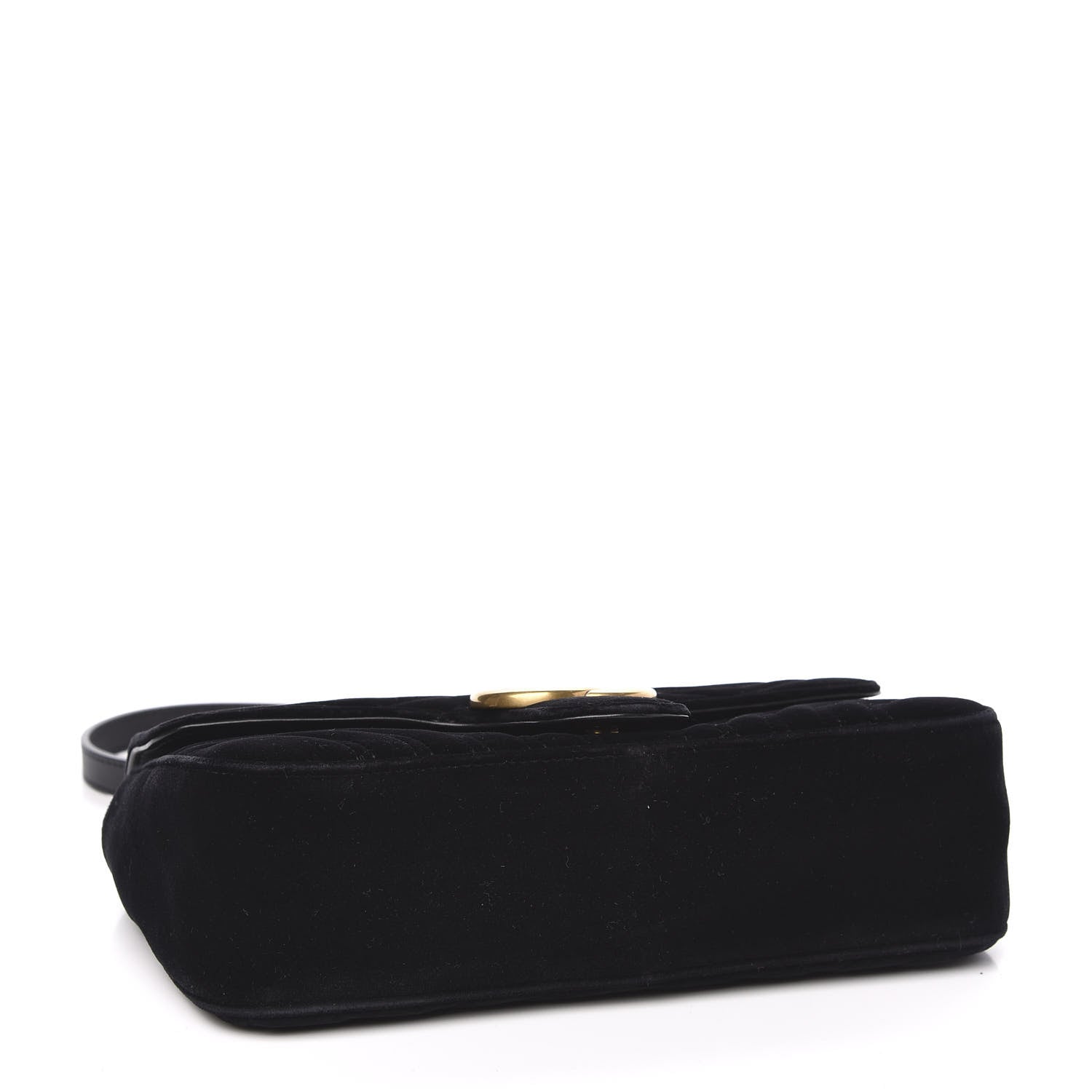 Gucci Velvet Matelasse Small GG Marmont Shoulder Bag Black 3 of 12