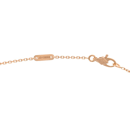 Van Cleef & Arpels 18K Rose Gold Carnelian Sweet Alhambra Pendant Necklace 5 of 6