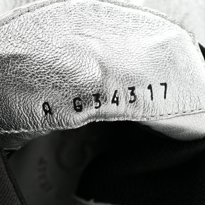 Chanel Fantasy Laminated Lambskin Cap Toe Ankle Boots 37 Silver 8 of 10